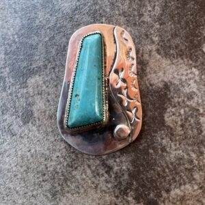 Native American Turquoise Pendant/Big Chief