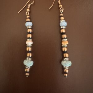 Handcrafted Copper Dangle Earrings/Fancy Pants