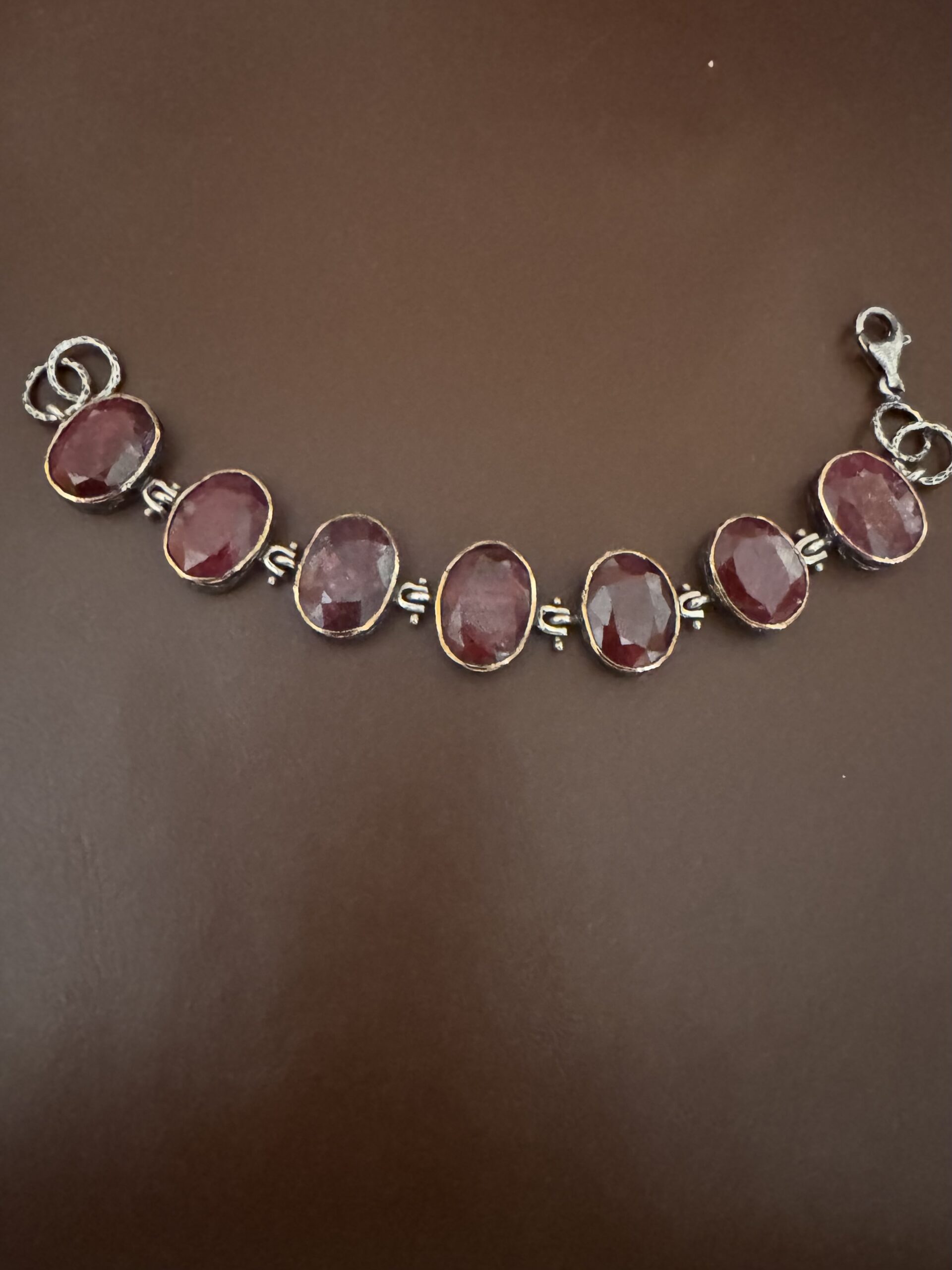 DesignerRuby Link Sterling Bracelet/Stunner