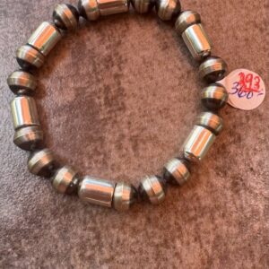 Sterling Silver Stretch Bracelet/Navajo Pearls